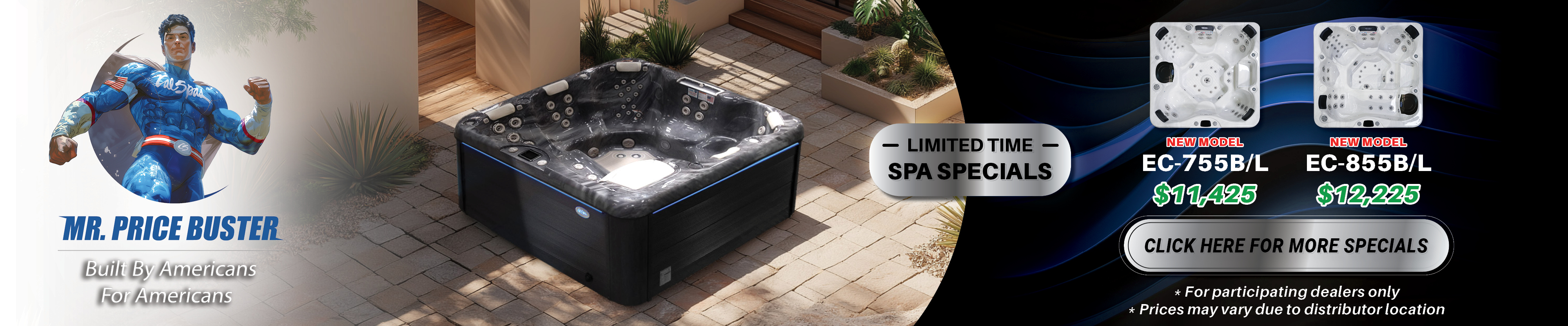 Calspas hot tub being used in a family setting - Edgewater